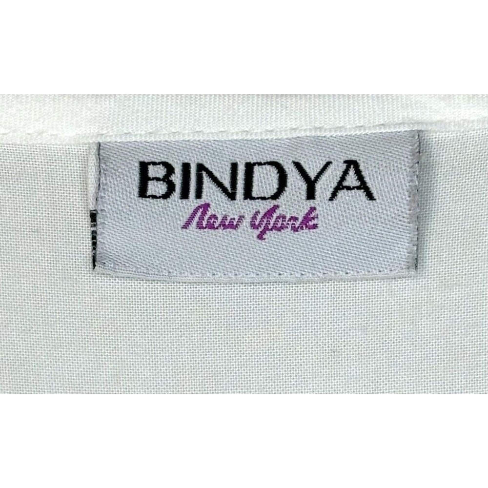 Bindya New York White Boho Top Caftan Swim Coverup Pom Pom Crochet Lace One Size - Picture 8 of 8